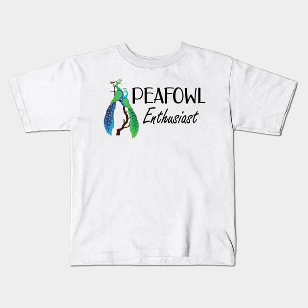 Peafowl Enthusiast Kids T-Shirt by KC Happy Shop